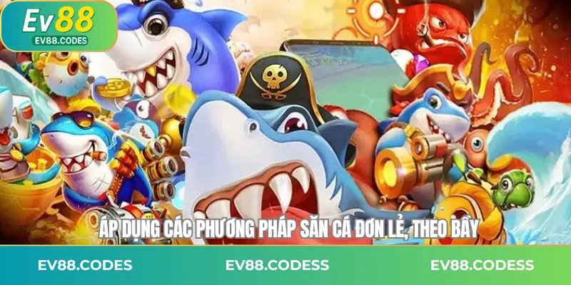 Áp dụng các phương pháp săn cá đơn lẻ, theo bầy